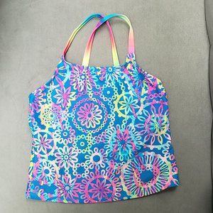 OP Ocean Pacific Girls Tankini Top  Size 6-6X Multi Color